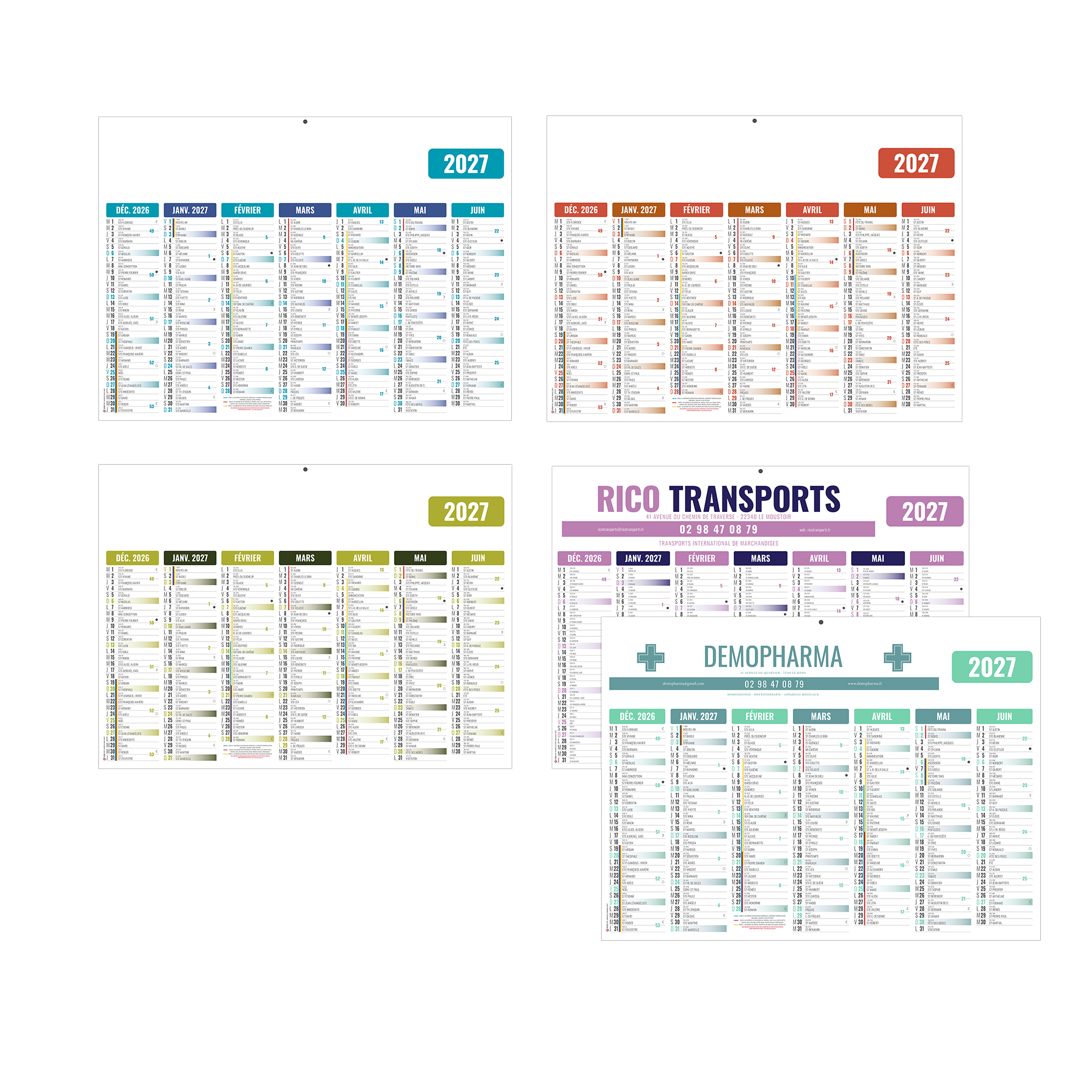 Gameco 2027 – Calendrier avec logo - vue 1